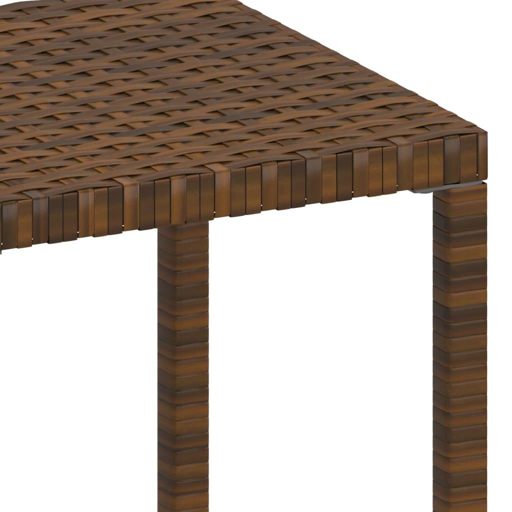 Sonnenliegen 2 Stk. mit Tisch Poly Rattan Braun - Pazzar.ch