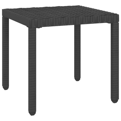 Sonnenliegen 2 Stk. mit Tisch Poly Rattan Schwarz - Pazzar.ch