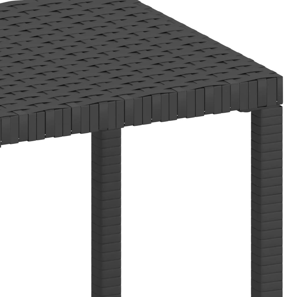 Sonnenliegen 2 Stk. mit Tisch Poly Rattan Schwarz - Pazzar.ch