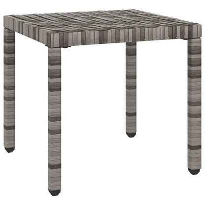 Sonnenliegen 2 Stk. mit Tisch Poly Rattan Grau - Pazzar.ch