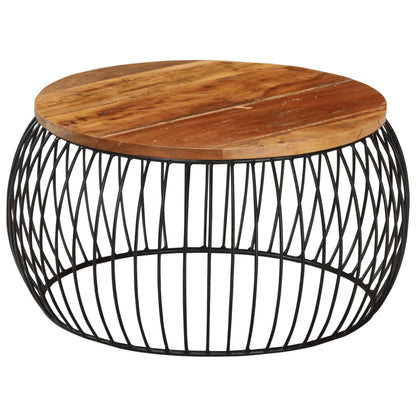Couchtisch Ø68 cm Massivholz aus Altholz - Pazzar.ch