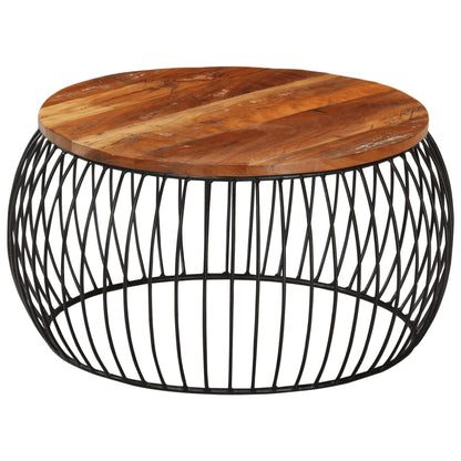 Couchtisch Ø68 cm Massivholz aus Altholz - Pazzar.ch