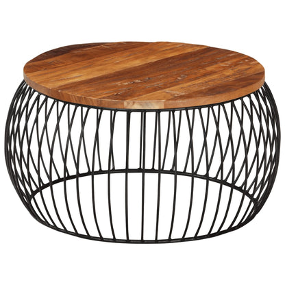 Couchtisch Ø68 cm Massivholz aus Altholz - Pazzar.ch