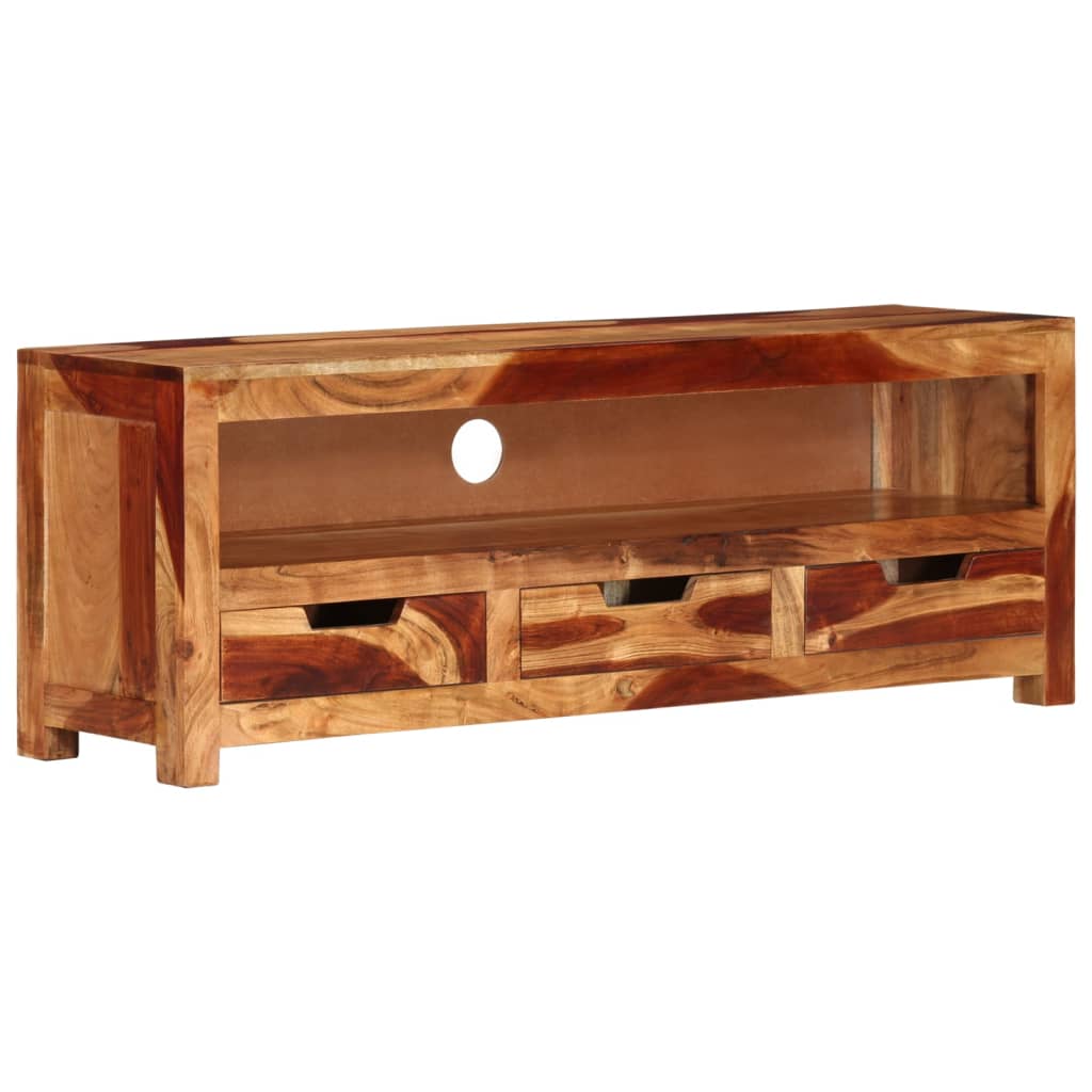 TV-Schrank 110x30x40 cm Massivholz Akazie - Pazzar.ch
