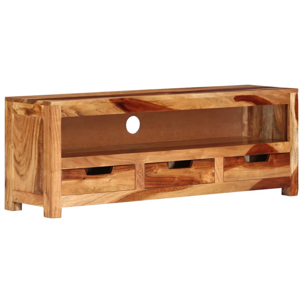 TV-Schrank 110x30x40 cm Massivholz Akazie - Pazzar.ch
