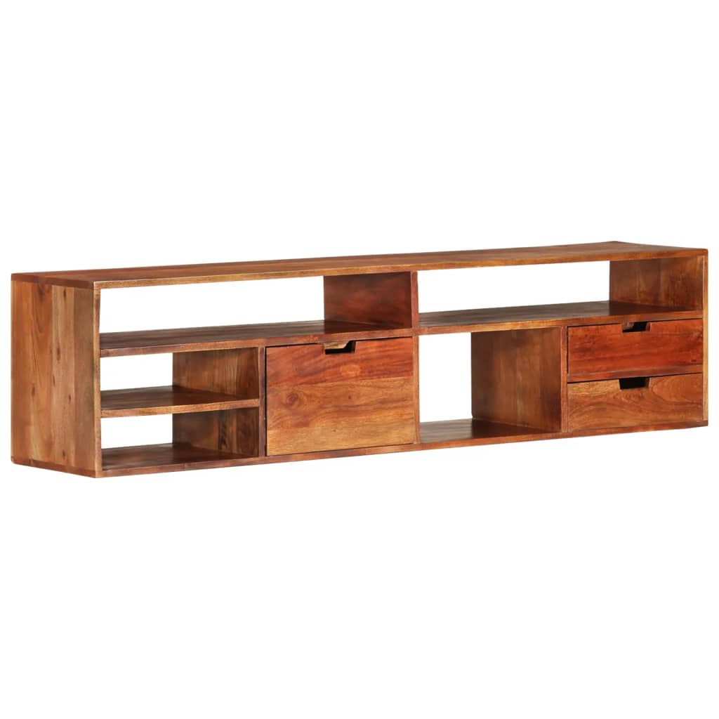TV-Schrank 140x30x35 cm Massivholz Akazie - Pazzar.ch