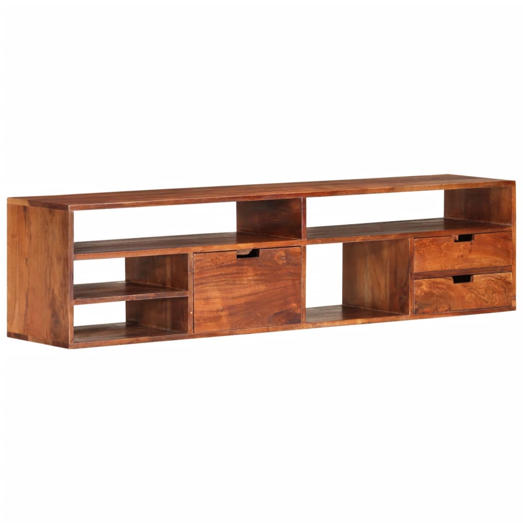 TV-Schrank 140x30x35 cm Massivholz Akazie - Pazzar.ch