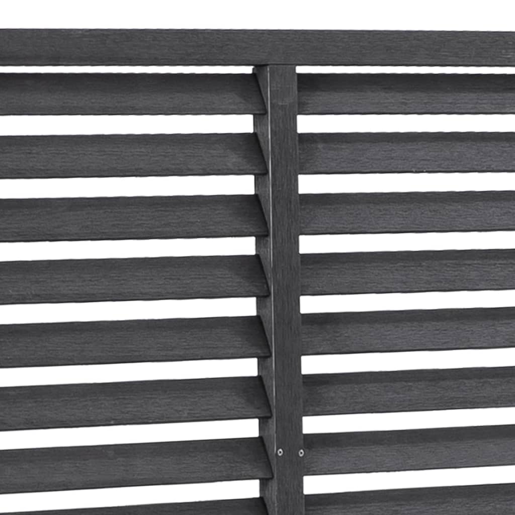 Lamellenzaun WPC 180x180 cm Grau - Pazzar.ch