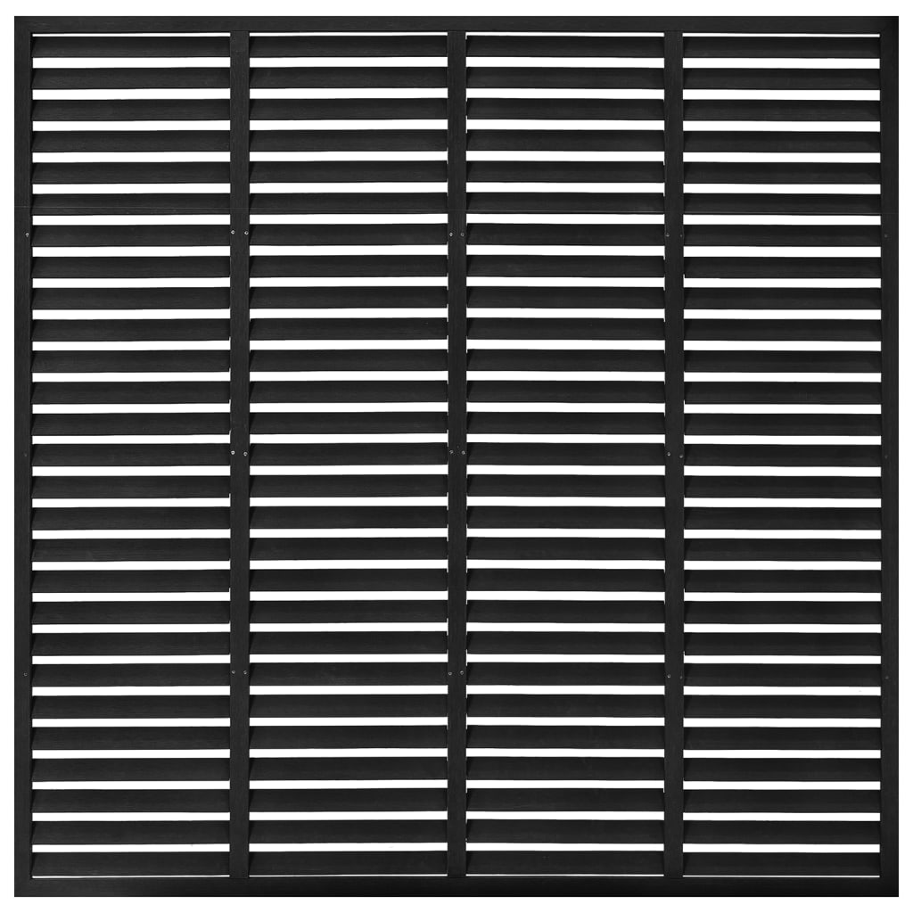 Lamellenzaun WPC 180x180 cm Dunkelgrau