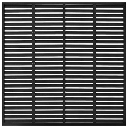Lamellenzaun WPC 180x180 cm Dunkelgrau - Pazzar.ch