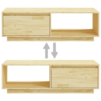 Couchtisch 110x50x33,5 cm Massivholz Kiefer - Pazzar.ch