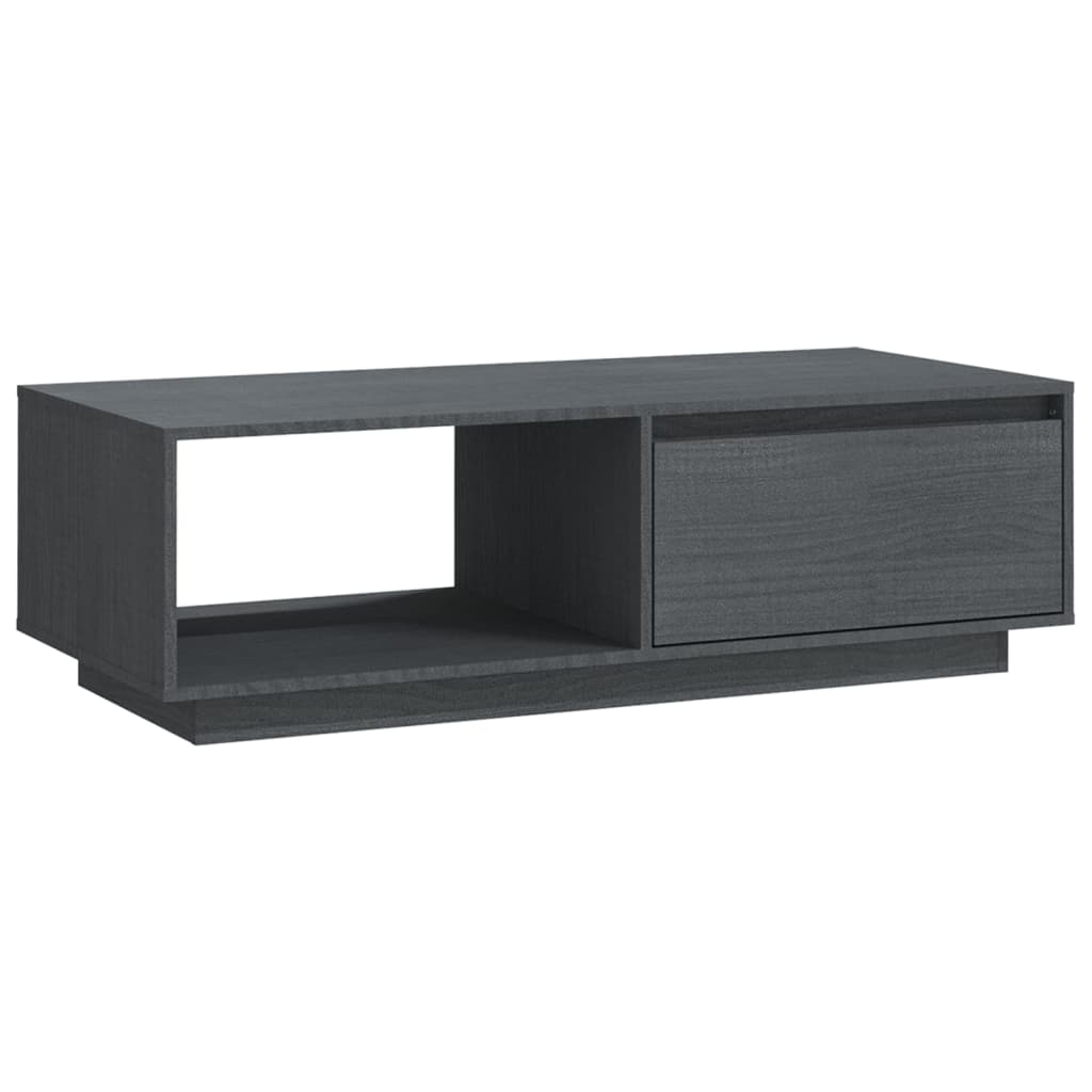 Couchtisch Grau 110x50x33,5 cm Massivholz Kiefer - Pazzar.ch