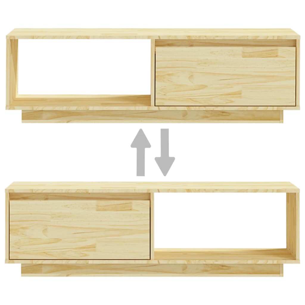 TV-Schrank 110x30x33,5 cm Massivholz Kiefer - Pazzar.ch