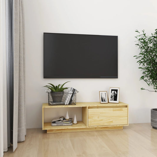 TV-Schrank 110x30x33,5 cm Massivholz Kiefer - Pazzar.ch