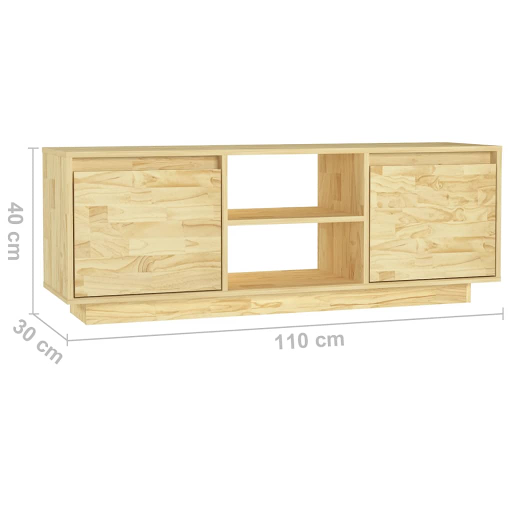 TV-Schrank 110x30x40 cm Massivholz Kiefer - Pazzar.ch