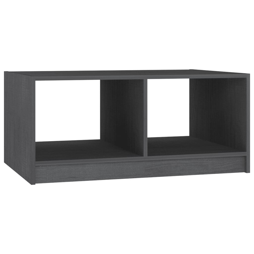 Couchtisch Grau 75x50x33,5 cm Massivholz Kiefer - Pazzar.ch