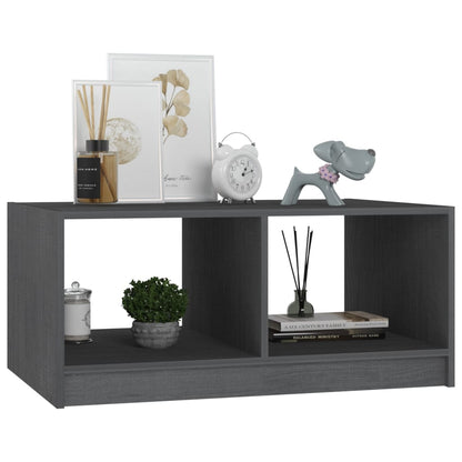 Couchtisch Grau 75x50x33,5 cm Massivholz Kiefer - Pazzar.ch