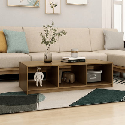 Couchtisch Honigbraun 110x50x34 cm Massivholz Kiefer - Pazzar.ch