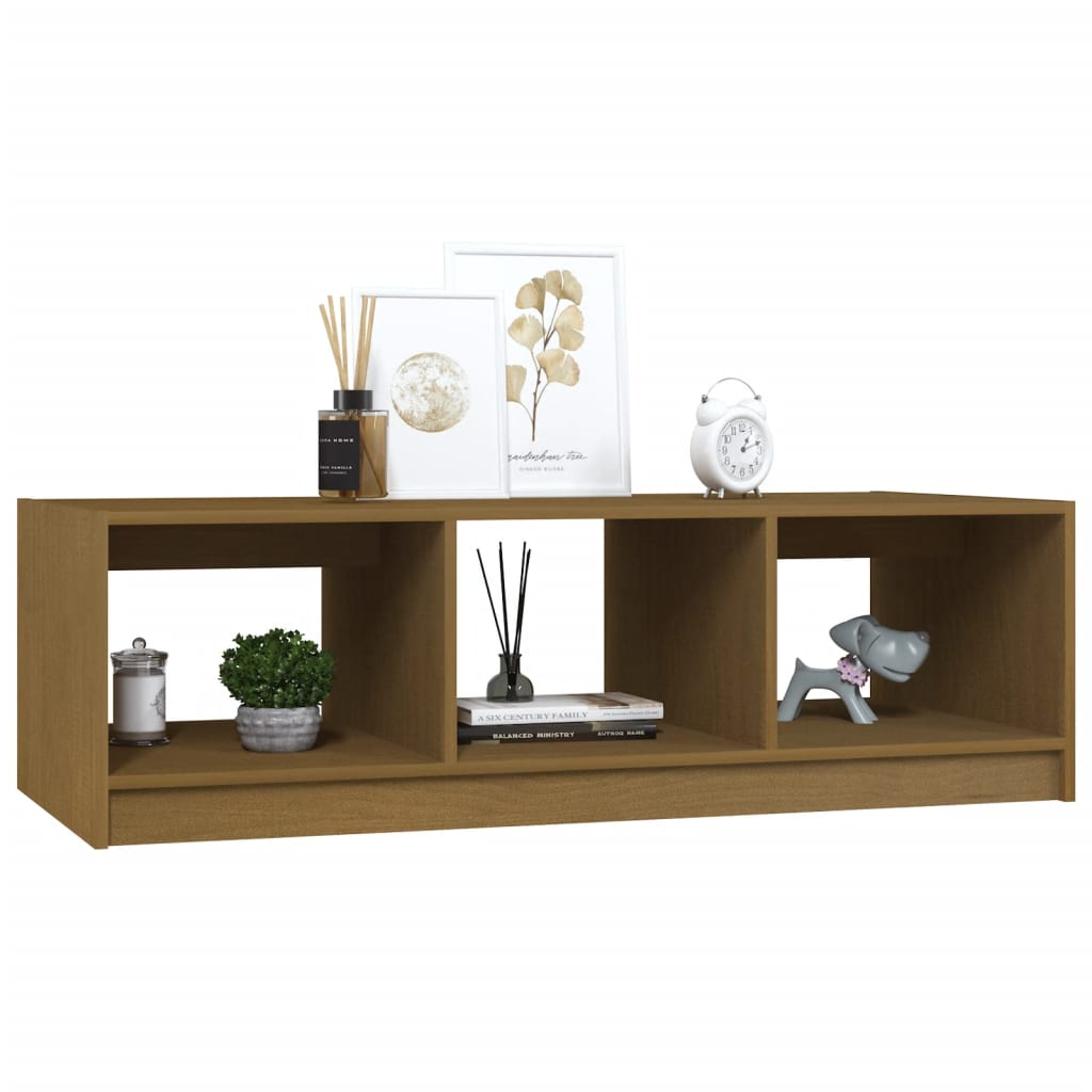 Couchtisch Honigbraun 110x50x34 cm Massivholz Kiefer - Pazzar.ch