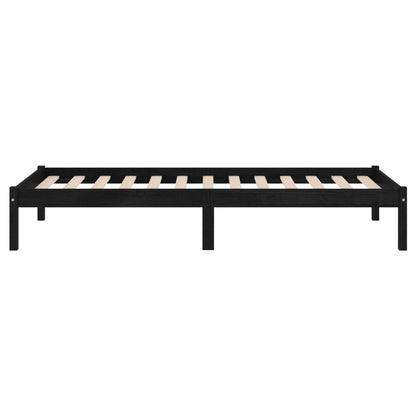 Massivholzbett Schwarz Kiefer 100x200 cm - Pazzar.ch