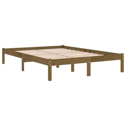 Massivholzbett Honigbraun Kiefer 200x200 cm - Pazzar.ch