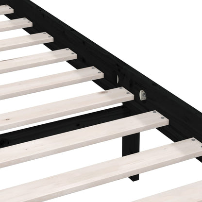Massivholzbett Schwarz 75x190 cm - Pazzar.ch
