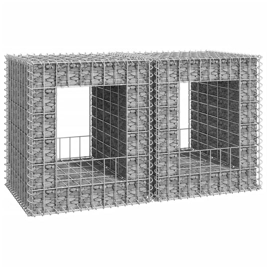 Gabionensäulen 2 Stk. 50x50x60 cm Eisen - Pazzar.ch