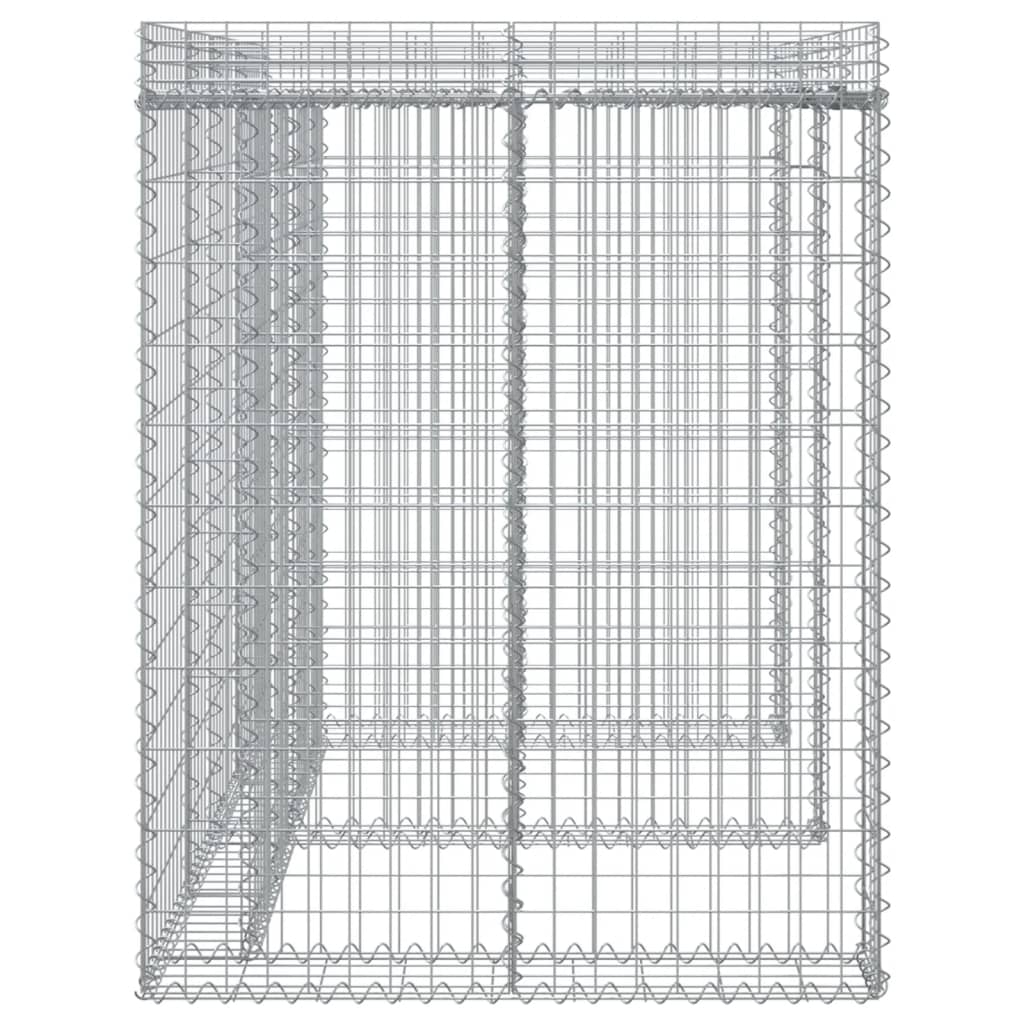 Gabionen-Mülltonnenbox 192x91x120 cm Verzinktes Eisen - Pazzar.ch