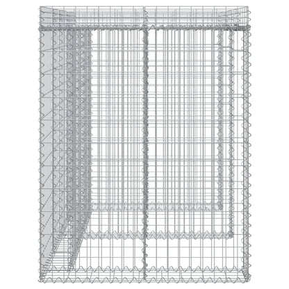 Gabionen-Mülltonnenbox 192x91x120 cm Verzinktes Eisen - Pazzar.ch