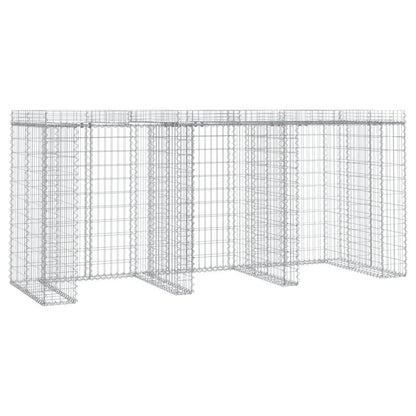 Gabionen-Mülltonnenbox 270x91x120 cm Verzinktes Eisen - Pazzar.ch