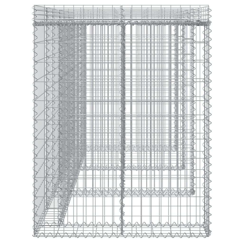 Gabionen-Mülltonnenbox 270x91x120 cm Verzinktes Eisen - Pazzar.ch