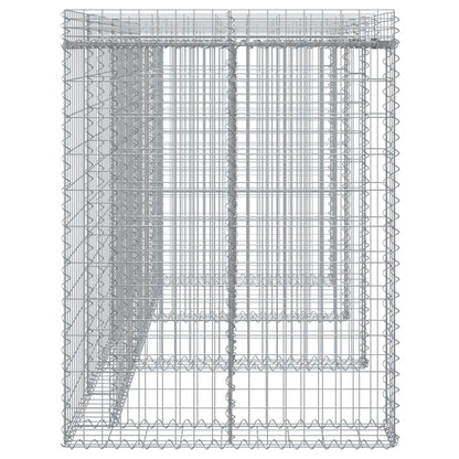 Gabionen-Mülltonnenbox 270x91x120 cm Verzinktes Eisen - Pazzar.ch