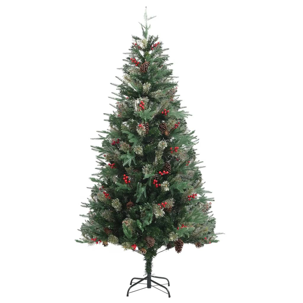 Weihnachtsbaum mit Zapfen Grün 225 cm PVC & PE - Pazzar.ch