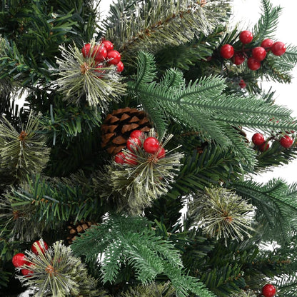 Weihnachtsbaum mit Zapfen Grün 225 cm PVC & PE - Pazzar.ch