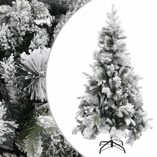 Weihnachtsbaum mit Zapfen Beschneit 225 cm PVC & PE - Pazzar.ch