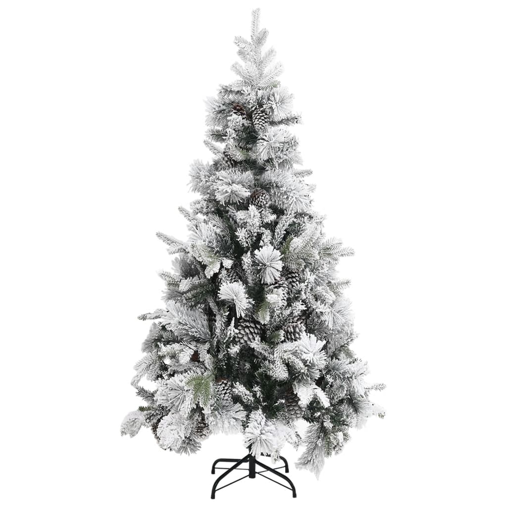 Weihnachtsbaum mit Zapfen Beschneit 225 cm PVC & PE - Pazzar.ch