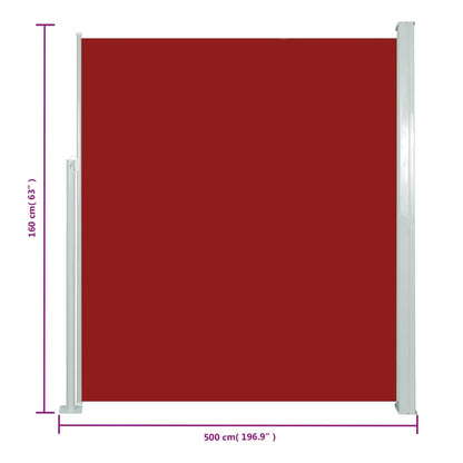 Seitenmarkise Ausziehbar 160x500 cm Rot - Pazzar.ch