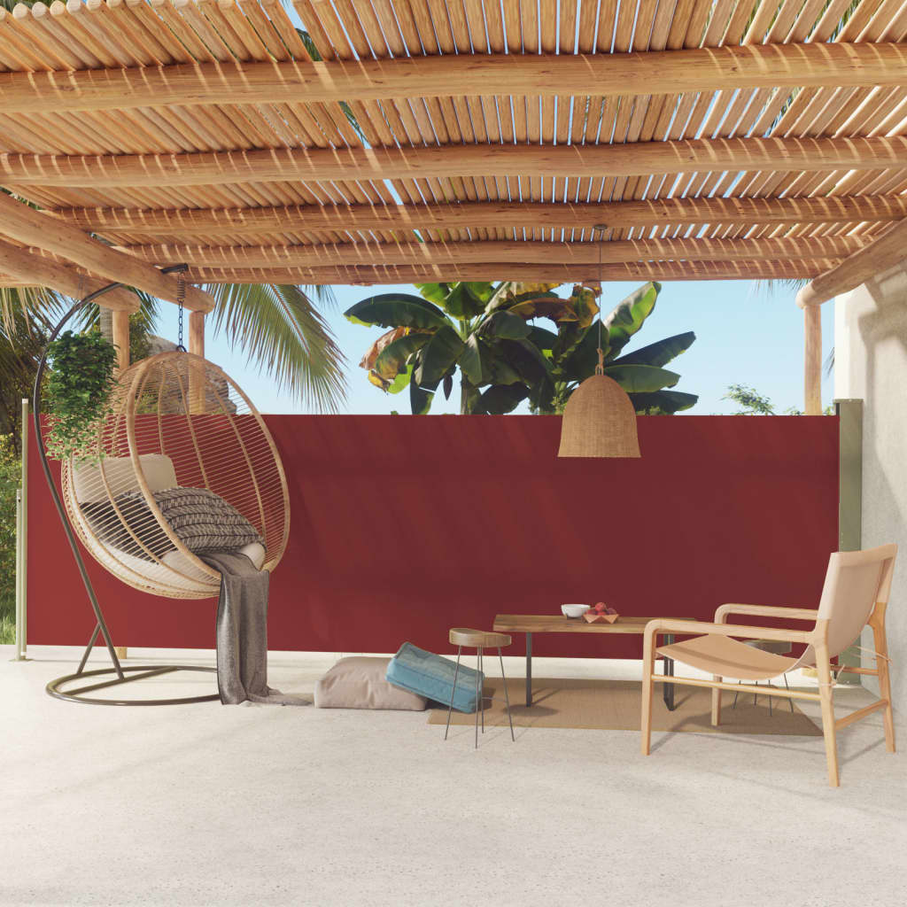 Seitenmarkise Ausziehbar 160x500 cm Rot - Pazzar.ch