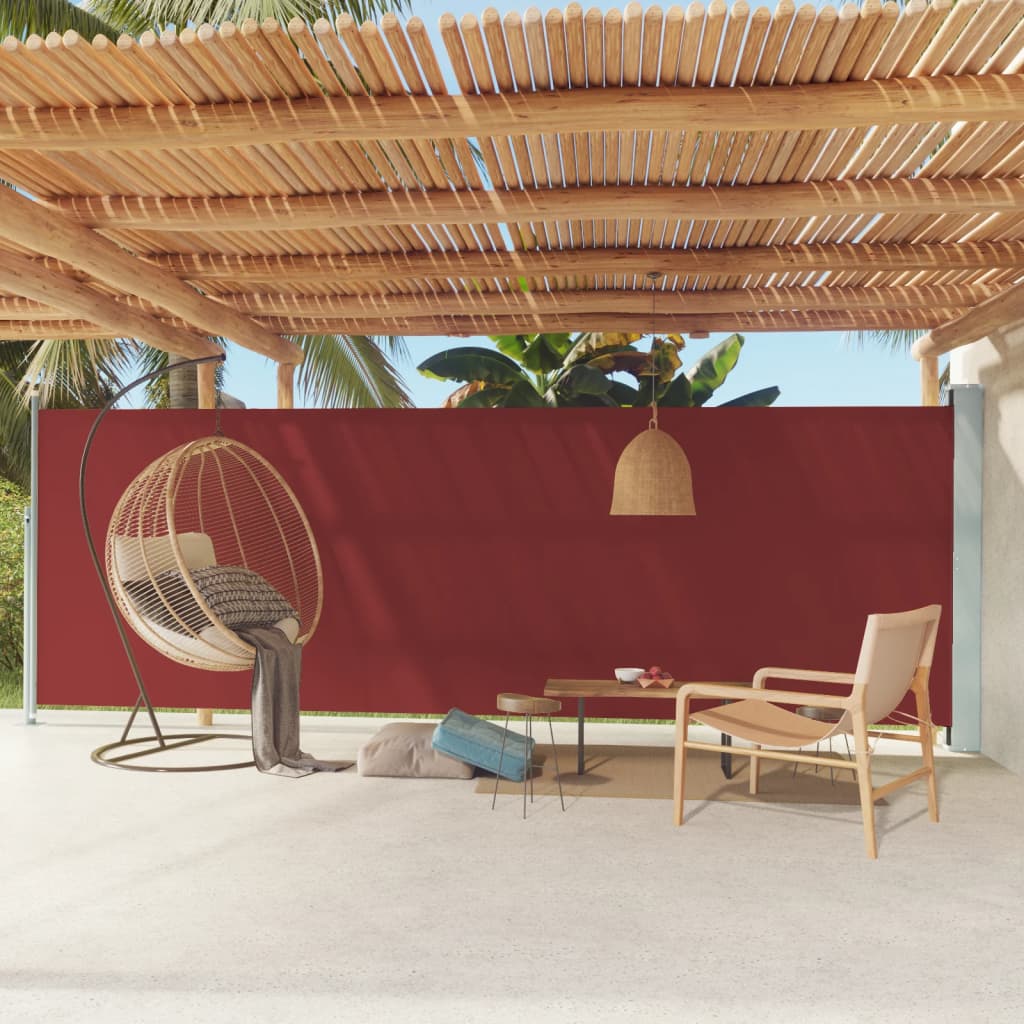 Seitenmarkise Ausziehbar 180x600 cm Rot - Pazzar.ch