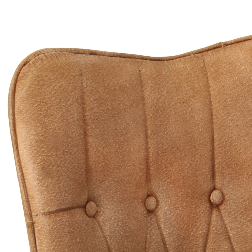 Ohrensessel Braun Canvas - Pazzar.ch