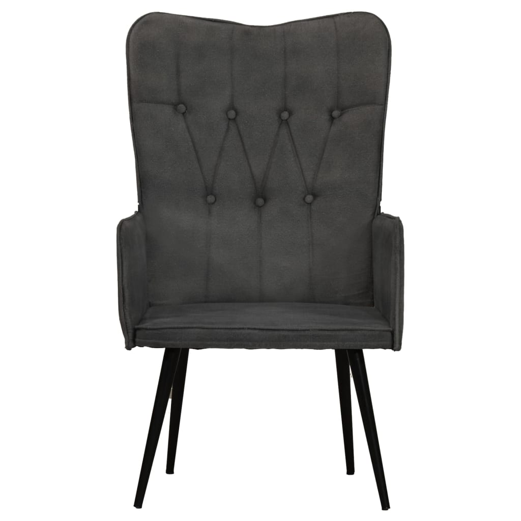 Ohrensessel Schwarz Canvas - Pazzar.ch