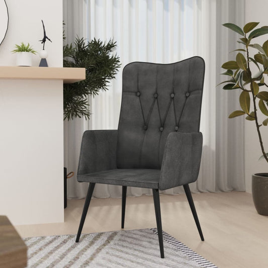 Ohrensessel Schwarz Canvas - Pazzar.ch