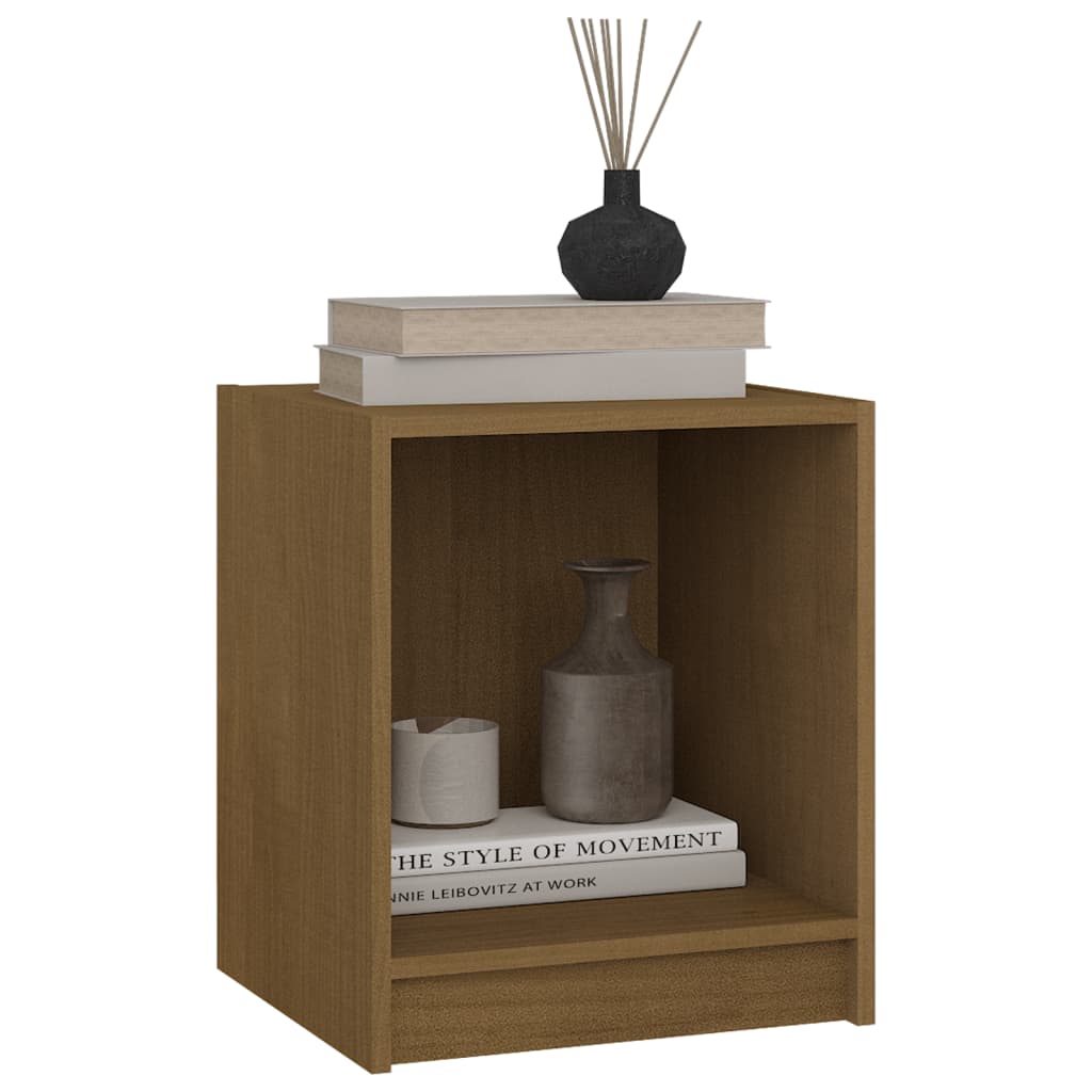 Nachttische 2 Stk. Honigbraun 35,5x33,5x41,5 Massivholz Kiefer - Pazzar.ch