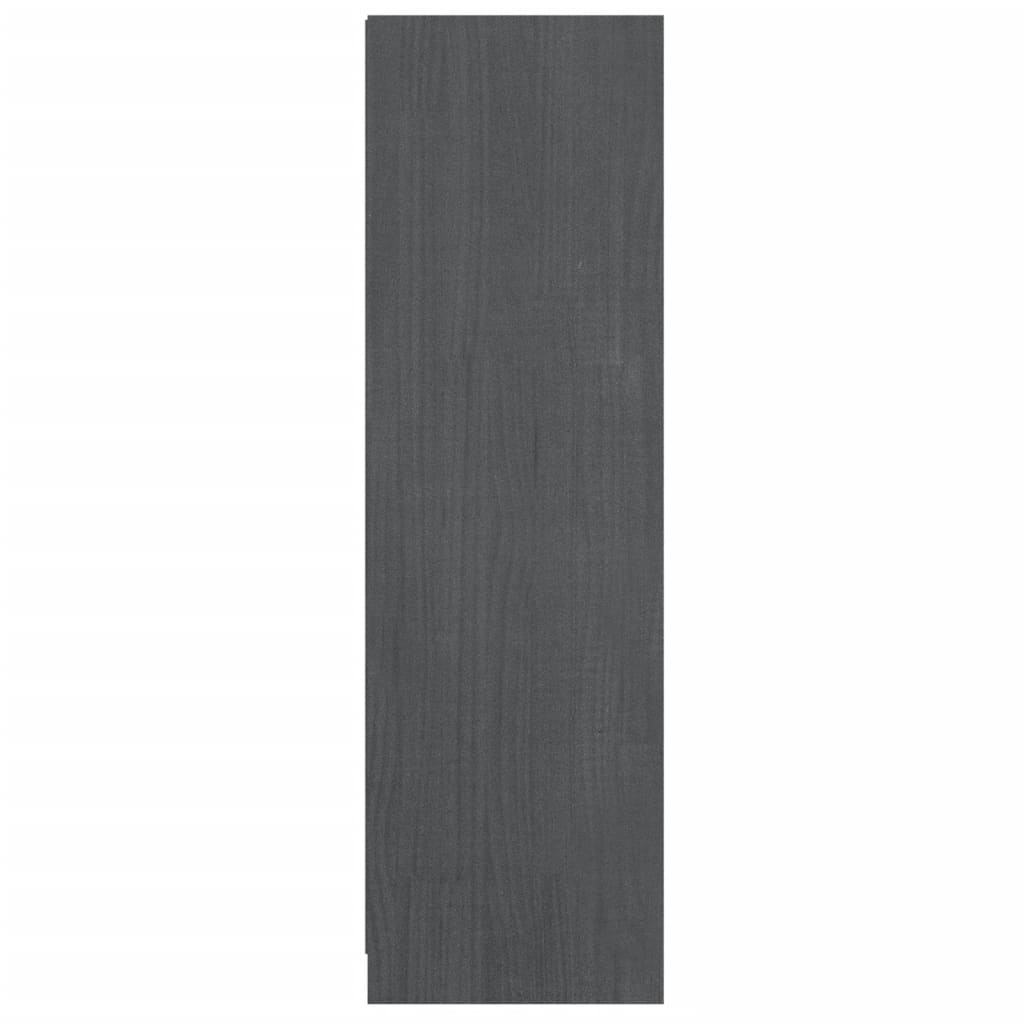 Bücherregal/Raumteiler Grau 36x33x110 cm Massivholz Kiefer - Pazzar.ch