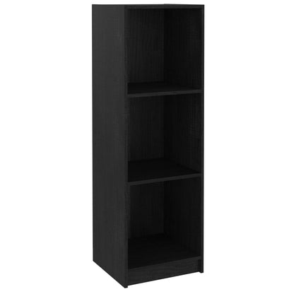 Bücherregal/Raumteiler Schwarz 36x33x110 cm Massivholz Kiefer - Pazzar.ch