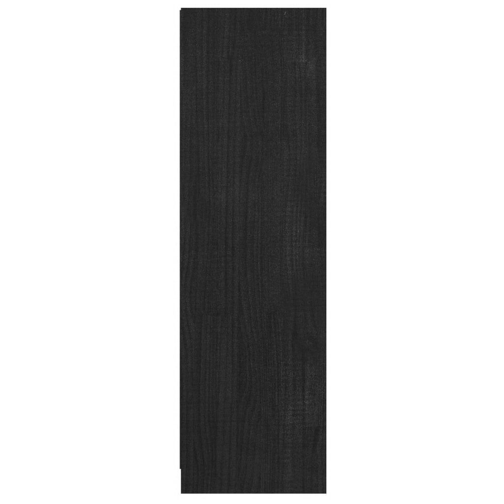 Bücherregal/Raumteiler Schwarz 36x33x110 cm Massivholz Kiefer - Pazzar.ch