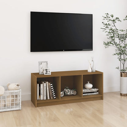 TV-Schrank Honigbraun 104x33x41 cm Massivholz Kiefer - Pazzar.ch