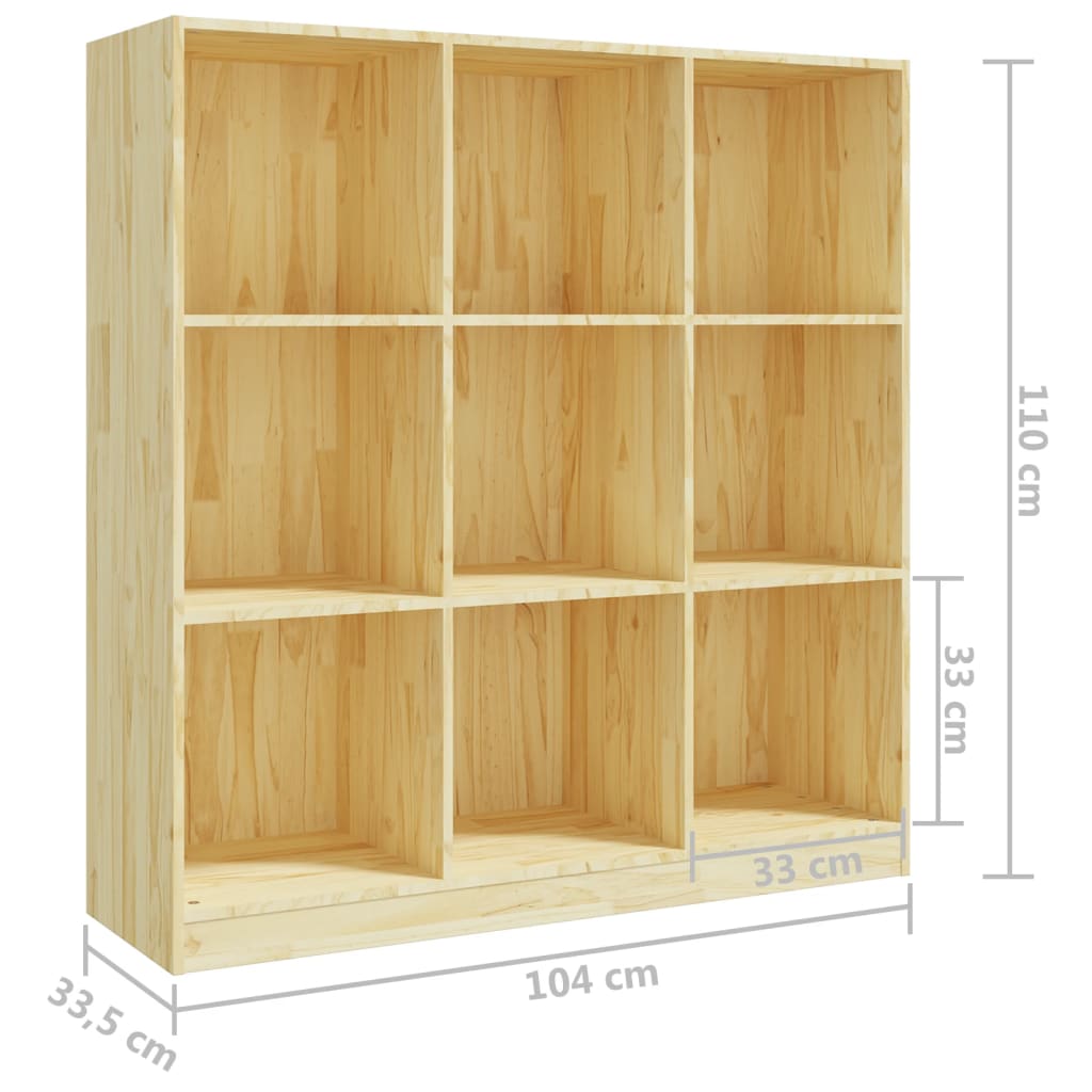 Bücherregal/Raumteiler 104x33,5x110 cm Massivholz Kiefer