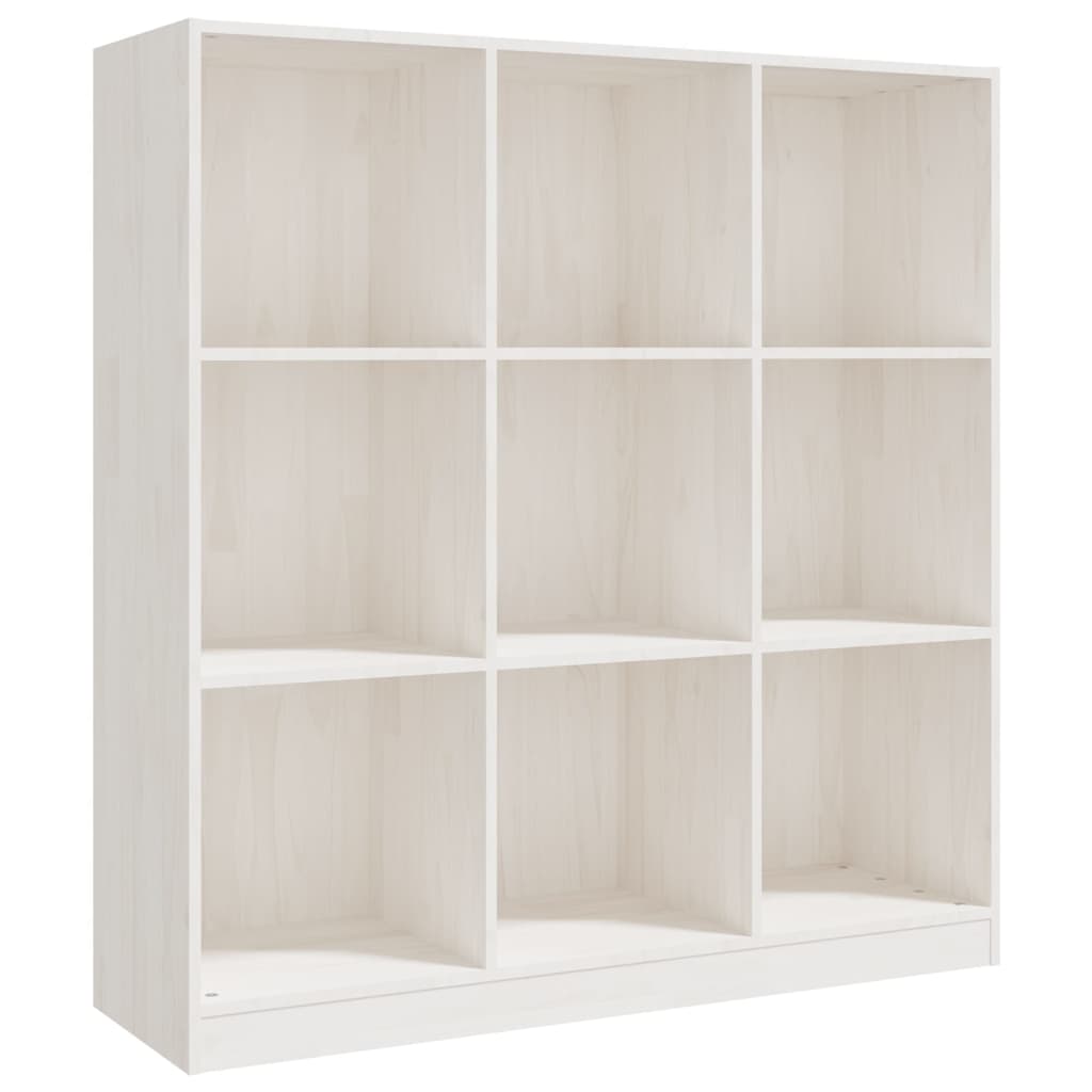 Bücherregal/Raumteiler Weiß 104x33,5x110 cm Massivholz Kiefer - Pazzar.ch
