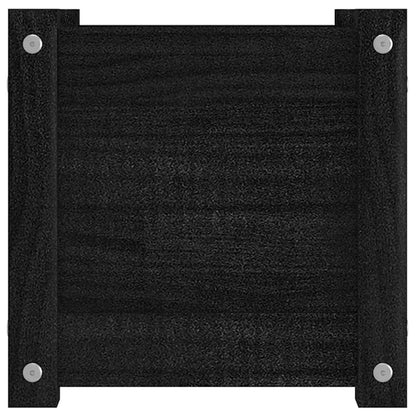 Pflanzkübel Schwarz 31x31x31 cm Massivholz Kiefer - Pazzar.ch
